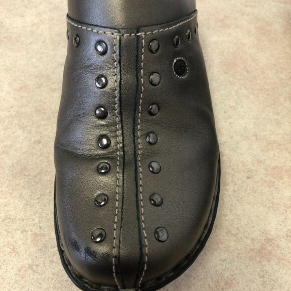 Josef Seibel Metallic Bronze Leather Mule Clogs Size 39 (8.5 US) - Picture 10 of 11